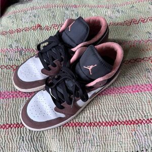 Jordan Black and Pink Sneakers